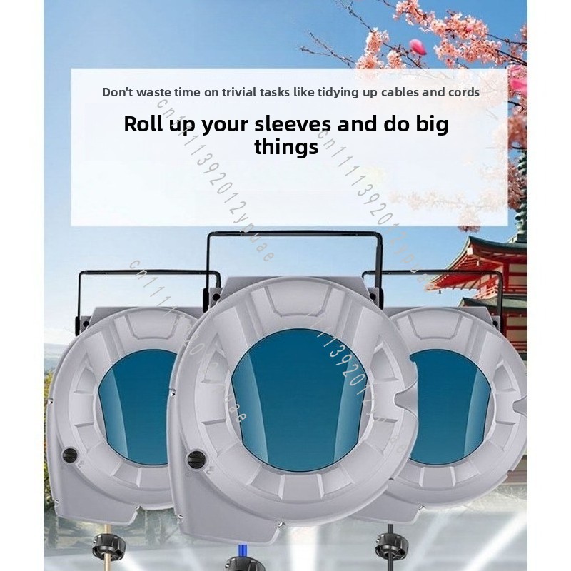 Garden Hose Reel Automatic Retractable 30M - 30M Automatic Retractable Hose Reel, 11x15mm
