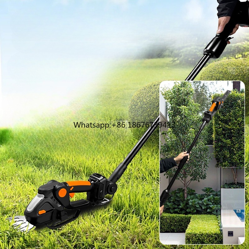 Cordless Hedge Trimmer Pole 2 In 1 - Long Pole 2 in 1 Handheld