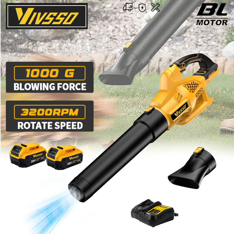 Cordless Leaf Blower Brushless 20V - VIVSSO Cordless Air Blower Brushless Handheld