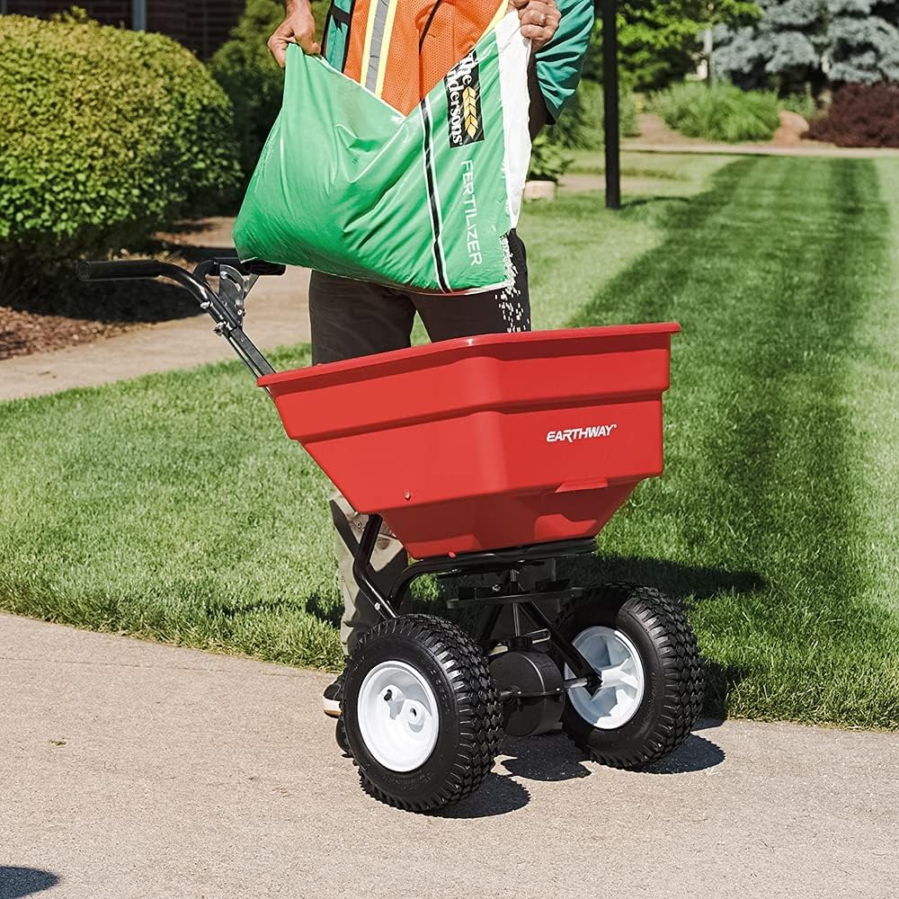 2170 Commercial 100 LB Broadca - đánh giá và giá Fertilizer Spreader Walk Behind Broadcast