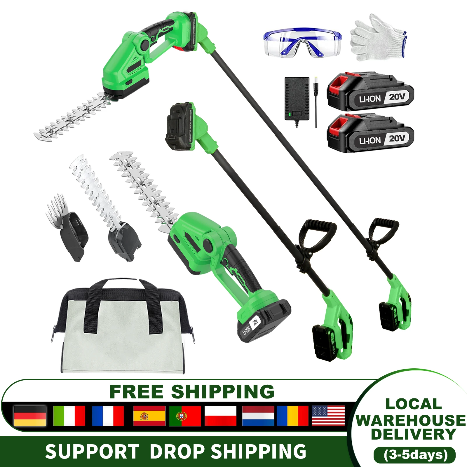 20V Cordless Hedge Trimmer wit - đánh giá và giá Cordless Hedge Trimmer Pole 2 In 1