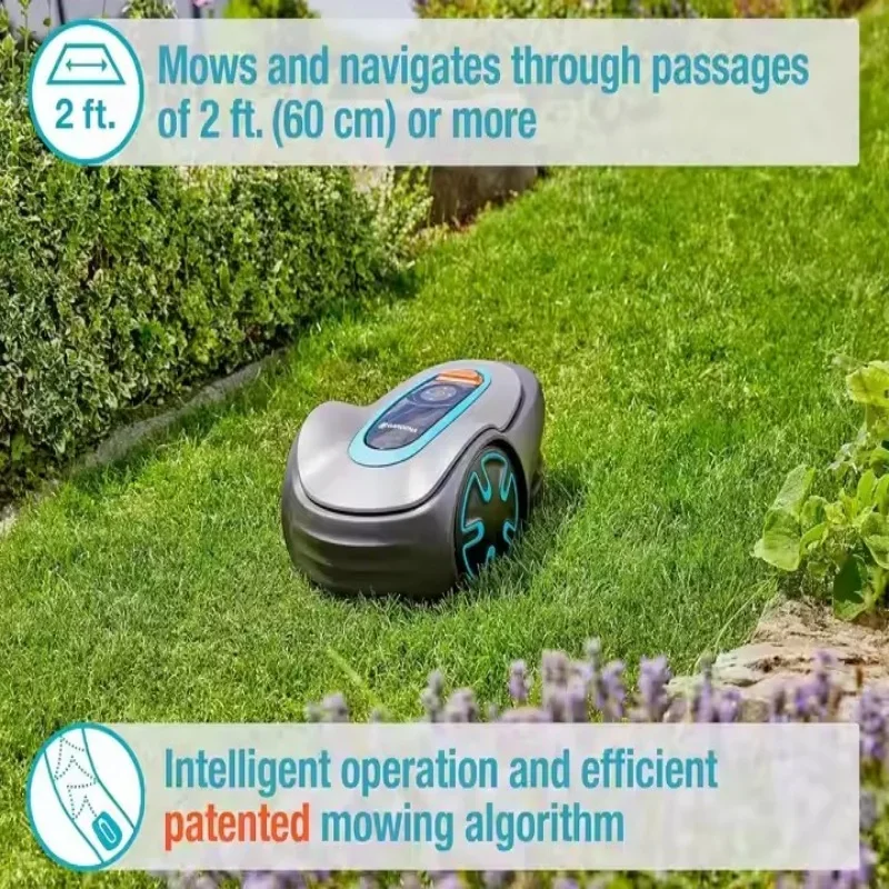 Grey Automatic lawn mower Smar - đánh giá và giá Smart Automatic Lawn Mower App