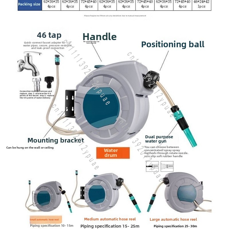 30M Automatic Retractable Hose - đánh giá và giá Garden Hose Reel Automatic Retractable 30M