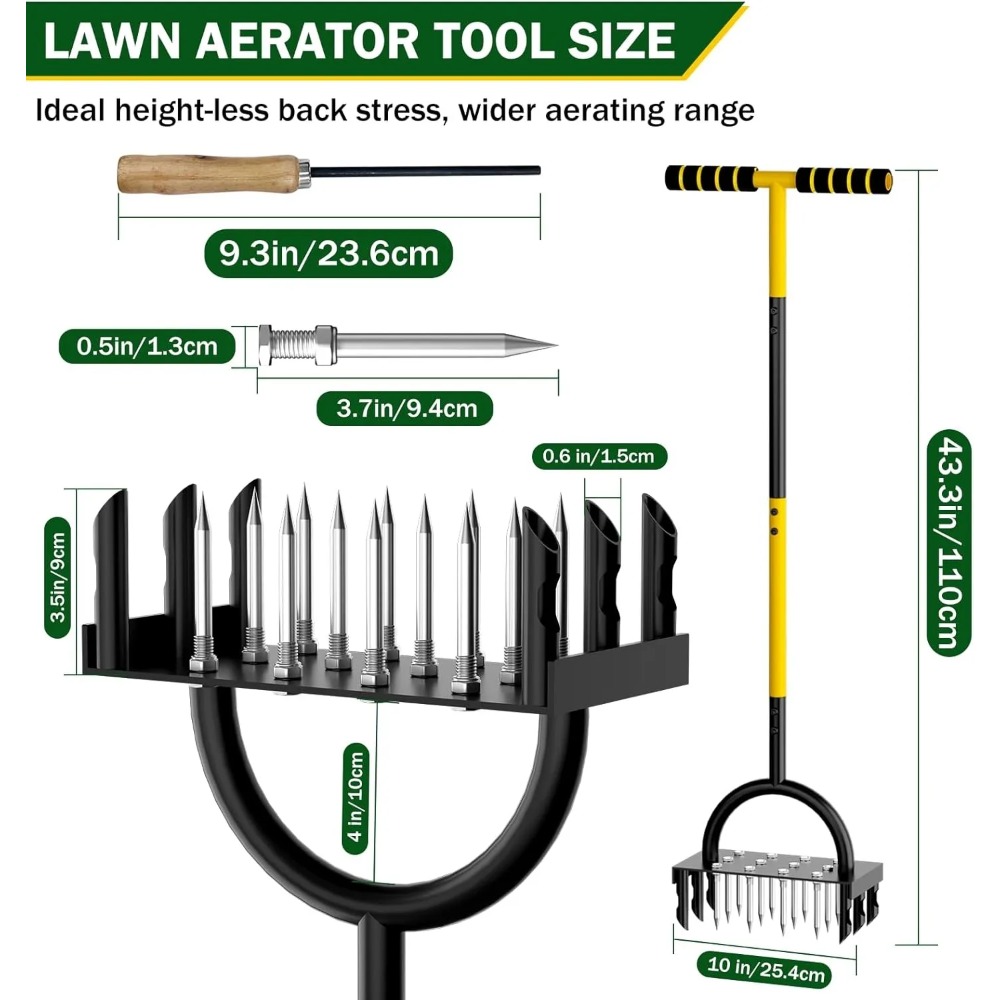 2-in-1 Manual Lawn Aerator Too - đánh giá và giá Lawn Aerator Shoes Spikes Heavy Duty