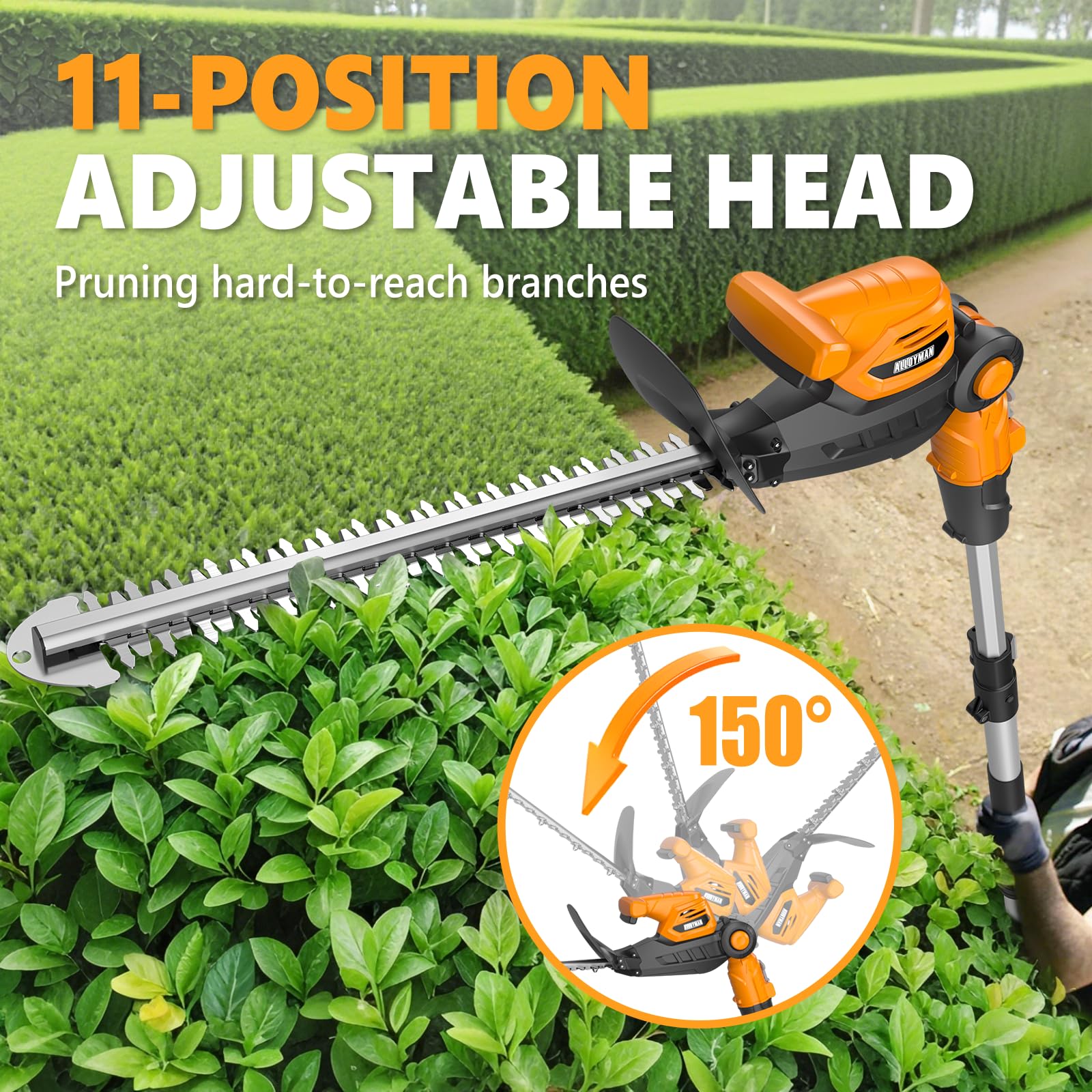 20V 2-in-1 Cordless Pole & Han - đánh giá và giá Cordless Hedge Trimmer Pole 2 In 1