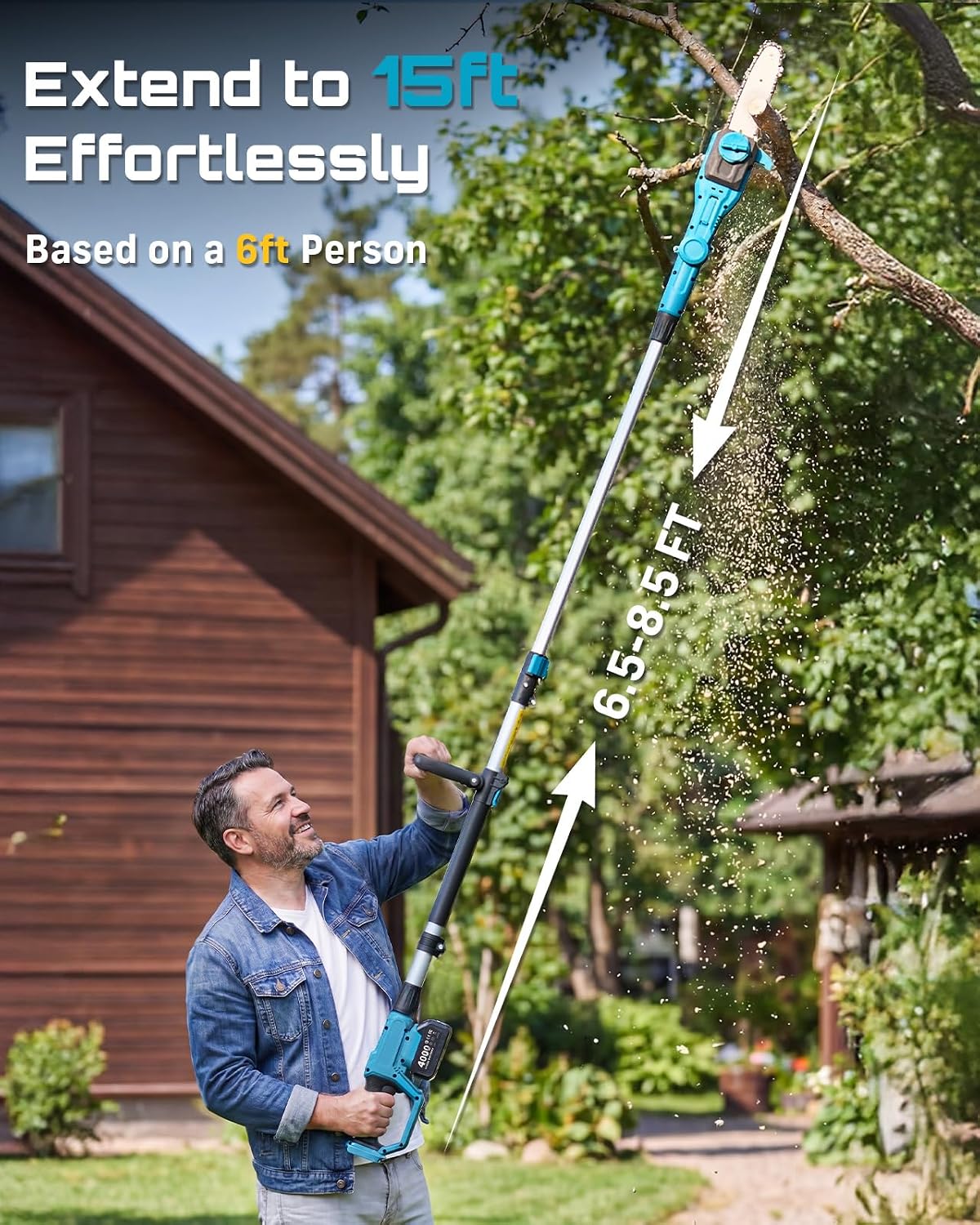 2-in-1 Cordless Pole Saw and H - đánh giá và giá Cordless Hedge Trimmer Pole 2 In 1