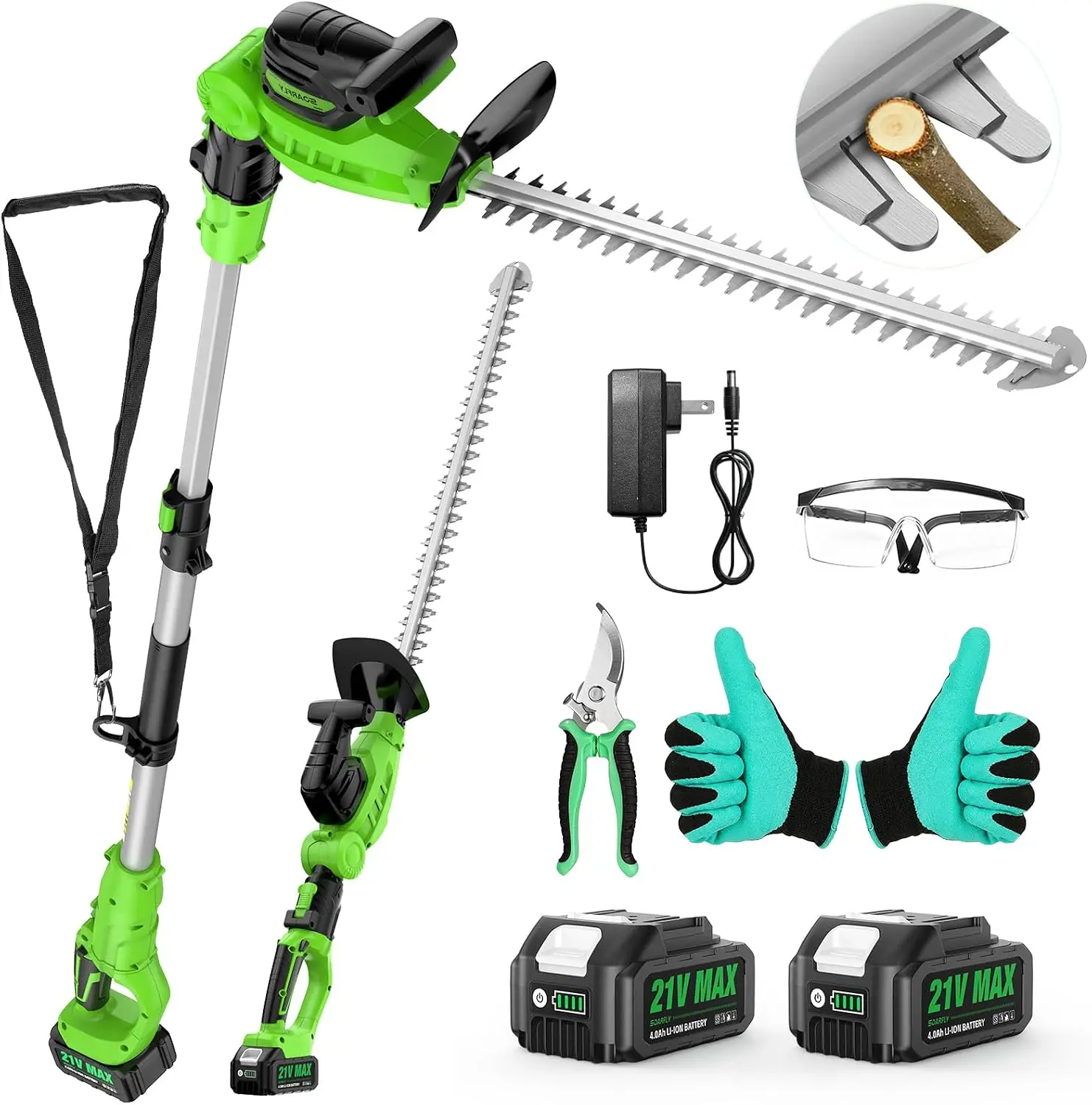2 in 1 Pole Hedge Trimmer Cord - đánh giá và giá Cordless Hedge Trimmer Pole 2 In 1