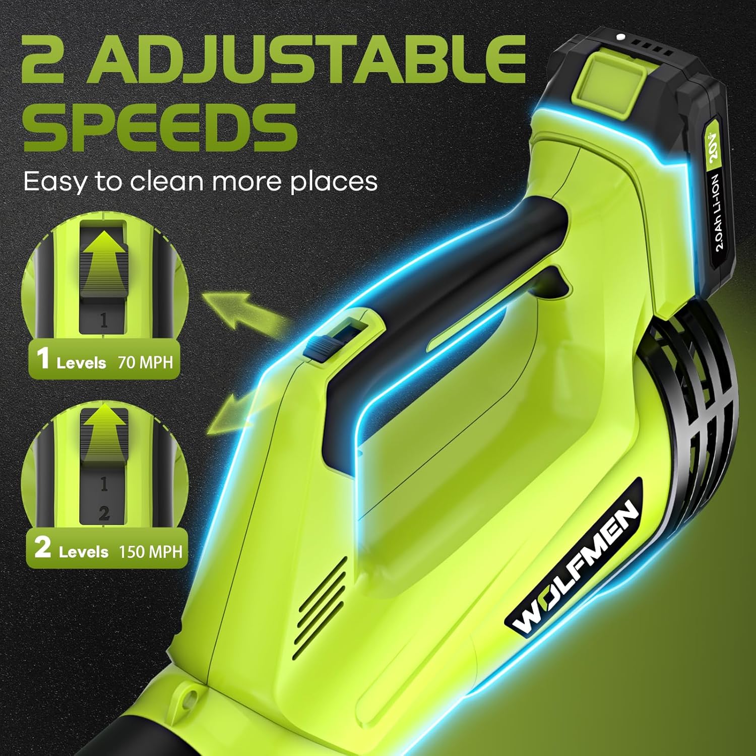 Cordless Electric Leaf Blower, - đánh giá và giá Cordless Leaf Blower Brushless 20V