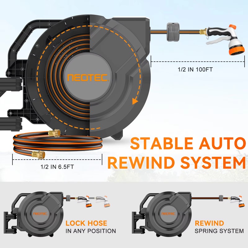 1/2 30M Automatic Retractable  - đánh giá và giá Garden Hose Reel Automatic Retractable 30M