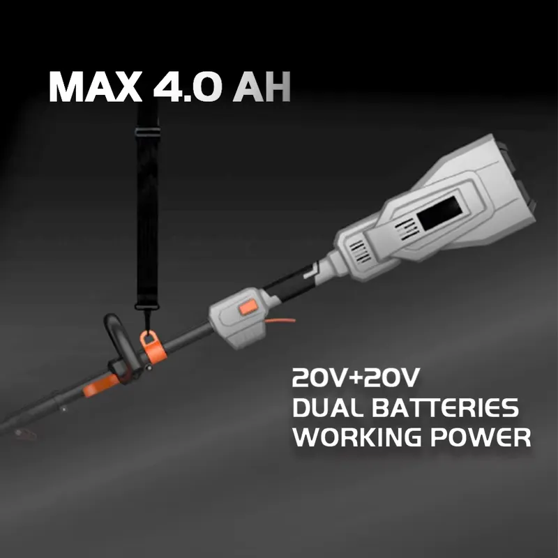 40V Cordless 2*20V String Trim - đánh giá và giá Cordless Hedge Trimmer Pole 2 In 1