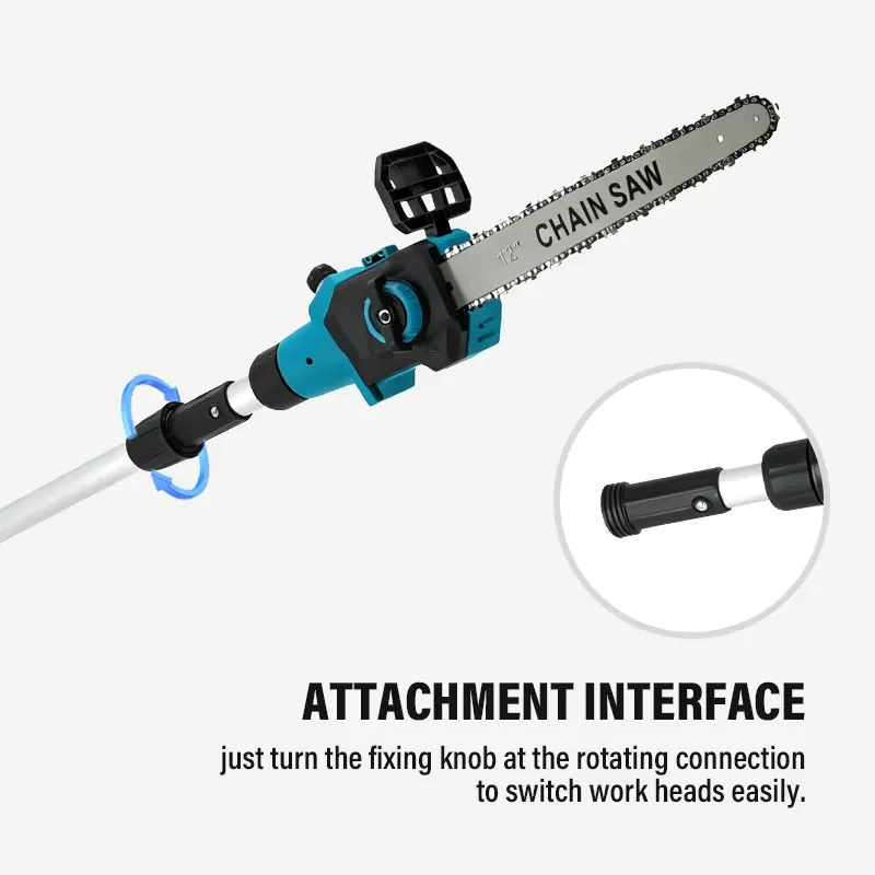 2-in-1 Cordless Pole Chainsaw  - đánh giá và giá Cordless Hedge Trimmer Pole 2 In 1