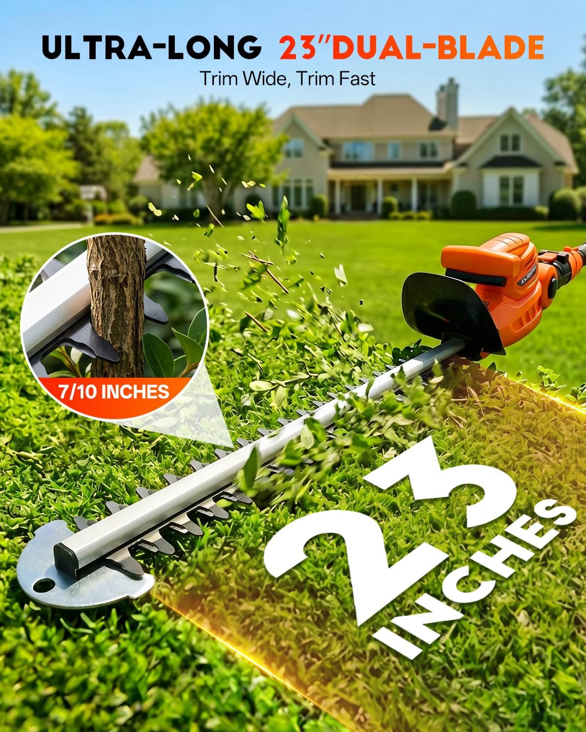 Cordless Hedge Trimmer with 2- - đánh giá và giá Cordless Hedge Trimmer Pole 2 In 1