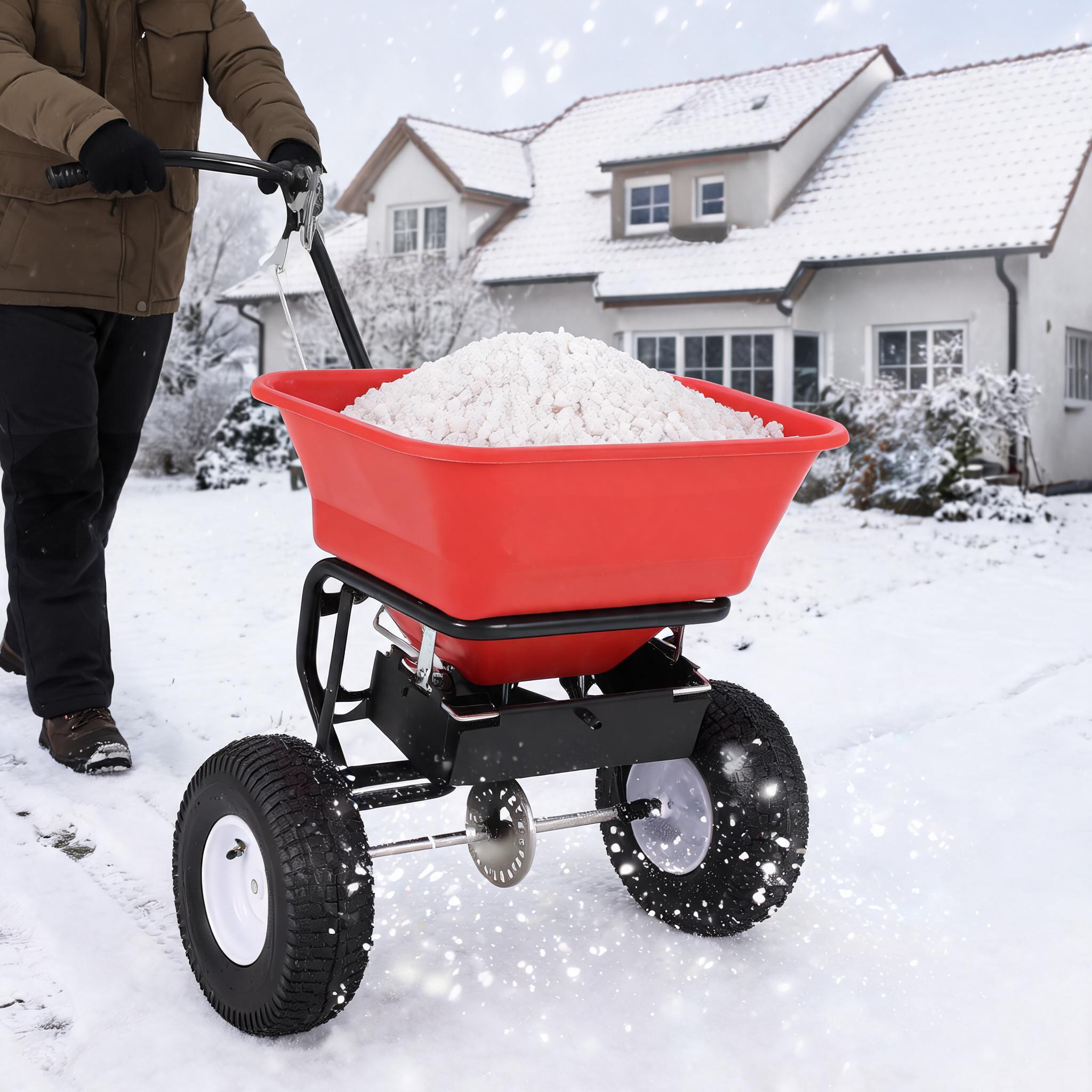 45L Heavy-Duty Broadcast Sprea - đánh giá và giá Fertilizer Spreader Walk Behind Broadcast